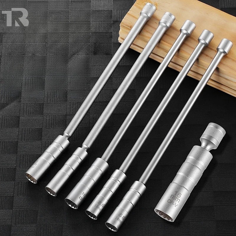 Spark Plug Socket Set - 2026年式ユニバーサルジョイント14/16mmスイベル磁気スパークプラグスリーブソケットレンチ3/8インチドライブ12ポイント＆6ポイント薄型車用取り外しツール
